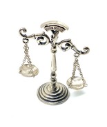 Vintage Signed 925 Dove Sterling Silver Scale of Judgement Miniature Dis... - £74.29 GBP