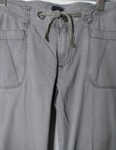 North Face Drawstring Button Leg Semi-Wide Leg Cotton Pants Size 8 Pocke... - $19.79