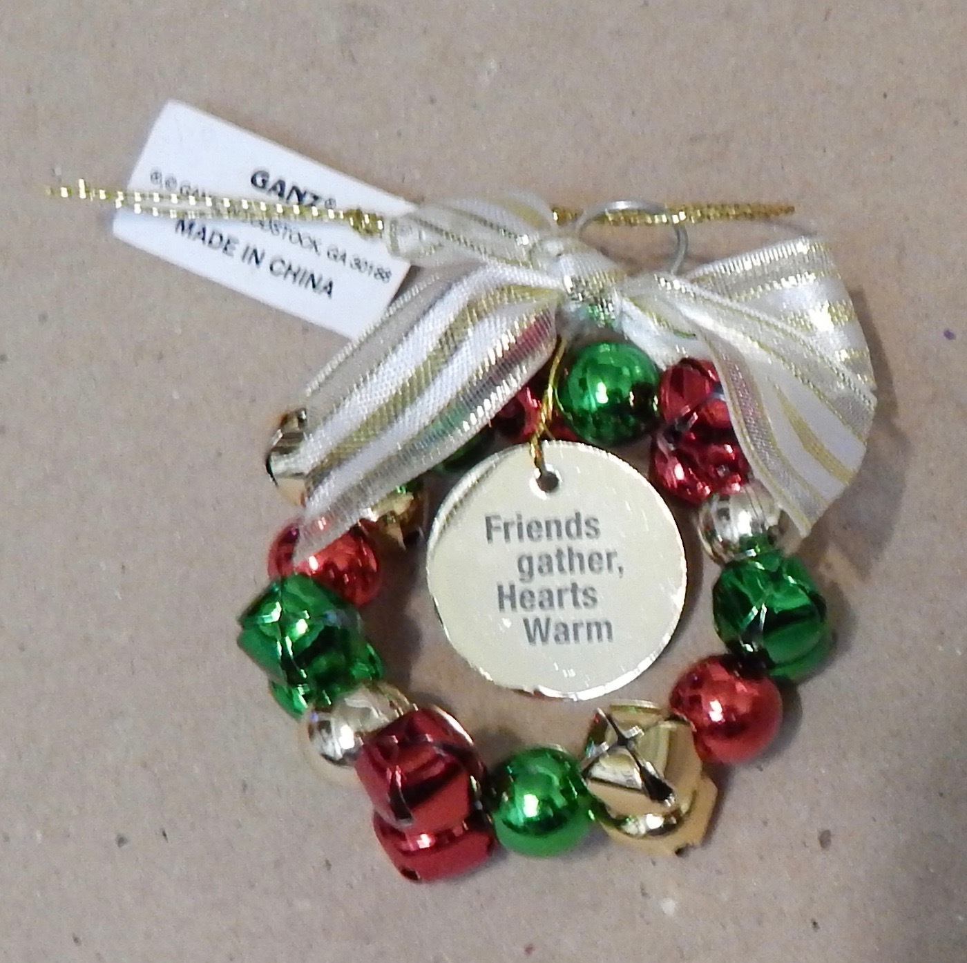 Christmas Tree Ornaments Bells Wreath Ganz 2" You Choose Many Sayings 178I-2 - £4.34 GBP