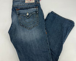 True Religion Medium Wash Distressed Bootleg Jeans Mens Size 38 - £66.68 GBP