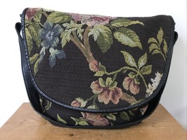 Vtg 90s Heckathorn Embroidered Tapestry Floral Hobo Handbag Shoulder Bag Purse - £39.31 GBP