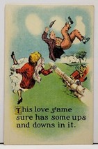 Humor This Love Game Sure Has Its Ups And Downs In It  Postcard E9 - $4.95