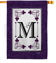 Classic M Initial House Flag Simply Beauty 28 X40 Double-Sided Banner - £29.55 GBP