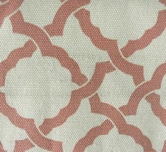 Waverly Tier and Valance Curtain Set 36" Kent Crossing Ogee Pattern Beige Coral - $29.00