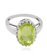 Peridot Sterling Silber Ring Handgemachter Schmuck für Hochzeitsgeschenk US - $32.09 CAD