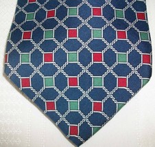 Paolo Gucci 100% Silk Soie Neck Tie Italy Mens Preowned Octagon Rope Knot Navy - £23.18 GBP