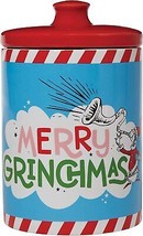 Dr Seuss The Grinch -Merry Grinchmas Treat Canister Storage Jar by Enesco D56 - £34.15 GBP