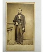 Antique CDV Photo 1860s Handsome Gentleman Fully Beaded Man in Victorian... - £18.59 GBP