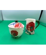 Fasiencerie de GIEN VOLUPTE Cream Pitcher &amp; Sugar Bowl Set France - $162.98 CAD