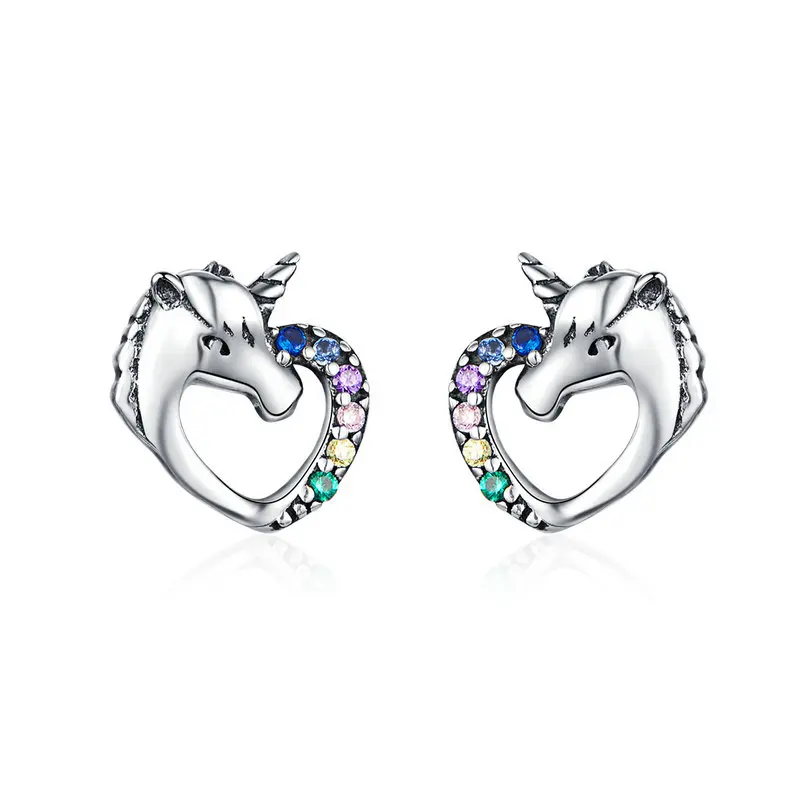 New Dreamy Unicorn Ear Studs for Young Girl Genuine 925 Sterling Silver Morandi  - £21.36 GBP
