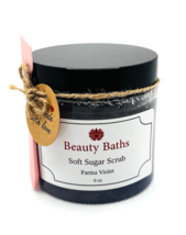 Parma Violet Soft Sugar Scrub Exfoliating Body Scrub gift for her bath scrub - $16.21