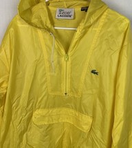 Vintage Izod Lacoste Jacket Windbreaker Pullover Golf Rain Yellow XL. 80s 90s - £27.97 GBP