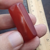 Amuleto de cuentas de cornalina decorado con cuentas de ágata roja tibetana - $39.40