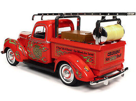 Rat Fink Fire Engine Truck Red w Graphics Rat Fink Firefighter Resin Figure 1/18 - £48.67 GBP