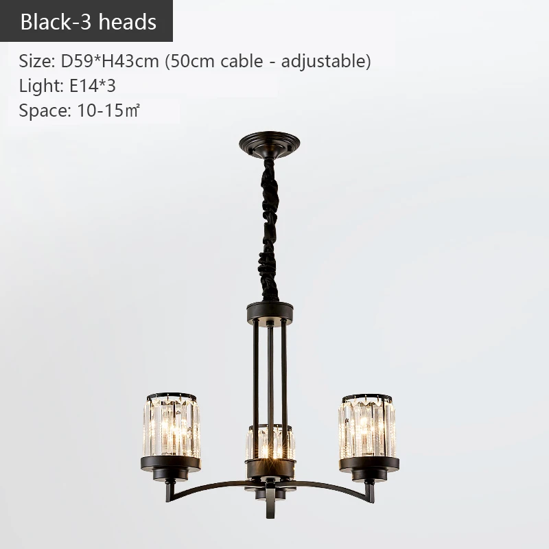 Crystal Pendant Lights For Hall Foyer Decor Rustic Industrial  Ceiling Chandelie - £150.49 GBP