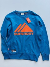 Superdry Mountain Sport Mono Crew Sweatshirt Aqua Blue ( S ) - £69.84 GBP