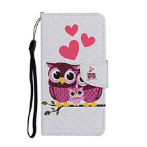 Anymob Samsung Pink Owl Flip Wallet Phone Case Leather Stand Function Cover - £22.85 GBP