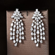 New Trendy Waterdrop Earrings For Women Wedding Party Indian Dubai Bridal Jewelr - £31.25 GBP