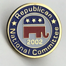 Republican National Committee 2002 Pin Gold Tone Enamel Elephant Politic... - $9.89