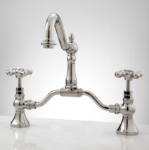 New Elnora Bridge Bathroom Faucet Cross Handles - Signature Hardware - £211.05 GBP