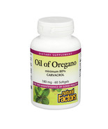 Natural Factors Oil of Oregano Minimum 80% Carvacrol 180mg, 60 Softgels - $342.88 MXN