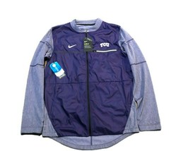 NWT New TCU Horned Frogs Nike Shield Full-Zip Sideline Medium Performance Jacket - £51.39 GBP