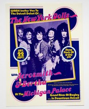 The New York Dolls with Aerosmith &amp; Bertha 1973 Dennis Loren Poster 90s Reprint - £78.01 GBP