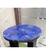 Buy Round Blue Lapis Coffee Table Top Computer Desk Random Furniture Decorative - $724.01