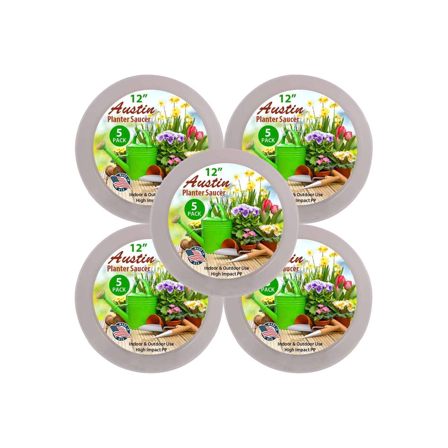 Austin Planter 5 in. Clear Saucer - Pack of 5 - $19.21