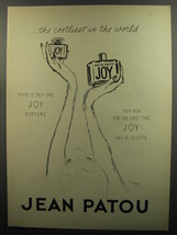 1953 Jean Patou Joy Perfume and Eau de Toilette Ad - The costilest in the world - £14.48 GBP