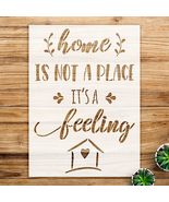 Home not a Place a Feeling Stencil Pattern for Wood Signs and Crafts, Re... - $21.43 CAD+