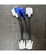 2 DVI Video to DVI &amp; VGA Video Y Splitter Cable Adapters - $221.45 MXN
