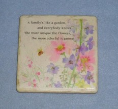 Hallmark Ceramic Tile Plaque "A family's like a garden,  and everybody knows..." - $6.99