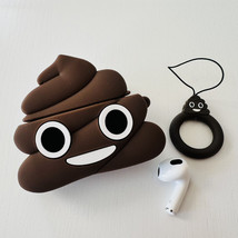 Apple AirPods 3 Case Pile of Poo Emoji Poop Poomoji Silicone Earphone Cover Prot - £11.18 GBP