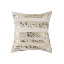 18 X 18 Beige Cowhide Throw Pillow - $2,485.43 MXN