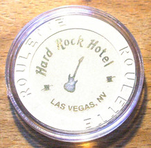 (1) Hard Rock Casino ROULETTE Chip - Tan - Guitar - LAS VEGAS, Nevada - £7.03 GBP