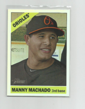 Manny Machado (Baltimore) 2015 Topps Heritage Foil Retail Card #THC-454 - £7.46 GBP