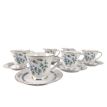Set of 6 Noritake SHANGRI-LA 2363 Tea Cups &amp; Saucers Set Vintage Birds F... - £41.86 GBP