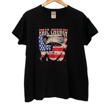 Eric Church Shirt Ladies XL Black Short Sleeves Flag Sunglasses Country ... - $252.57 MXN