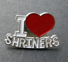 I Love Heart Shriners Shriner Mason Lapel Hat Pin Badge 3/4 Inch - £4.52 GBP