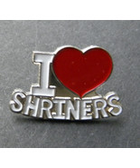 I LOVE HEART SHRINERS SHRINER MASON LAPEL HAT PIN BADGE 3/4 INCH - £4.46 GBP