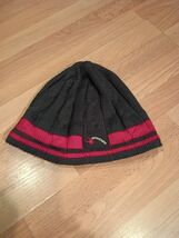Spyder Beanie Knit Hat Red &amp; Black Fleece - $7.92