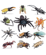 Toymany 12PCS Realistic Insects Figures Toys - Plastic Bugs Figurines Se... - £23.78 GBP