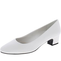 Easy Street Womens 11 M White Prim Faux Leather Block Heel Pumps Heels N... - $340.37 MXN