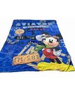 Disney Aviator Adventures Comforter  Mickey Mouse 56x40 Airplanes Revers... - $19.59