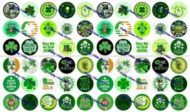 60 Precut 1&quot; ST. PATRICKS DAY Bottle cap Images Set A - £8.56 GBP