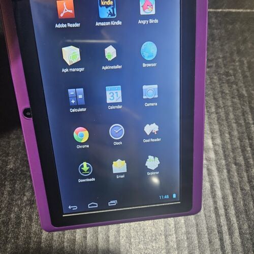 iRola DX752 4GB WiFi 7&quot; Purple Tablet Android IOS w Charger Cord Works  - $14.61