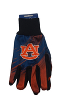 College Halftone Utility Glove Adult Size Auburn 100%Polyester Blue Oran... - £8.75 GBP