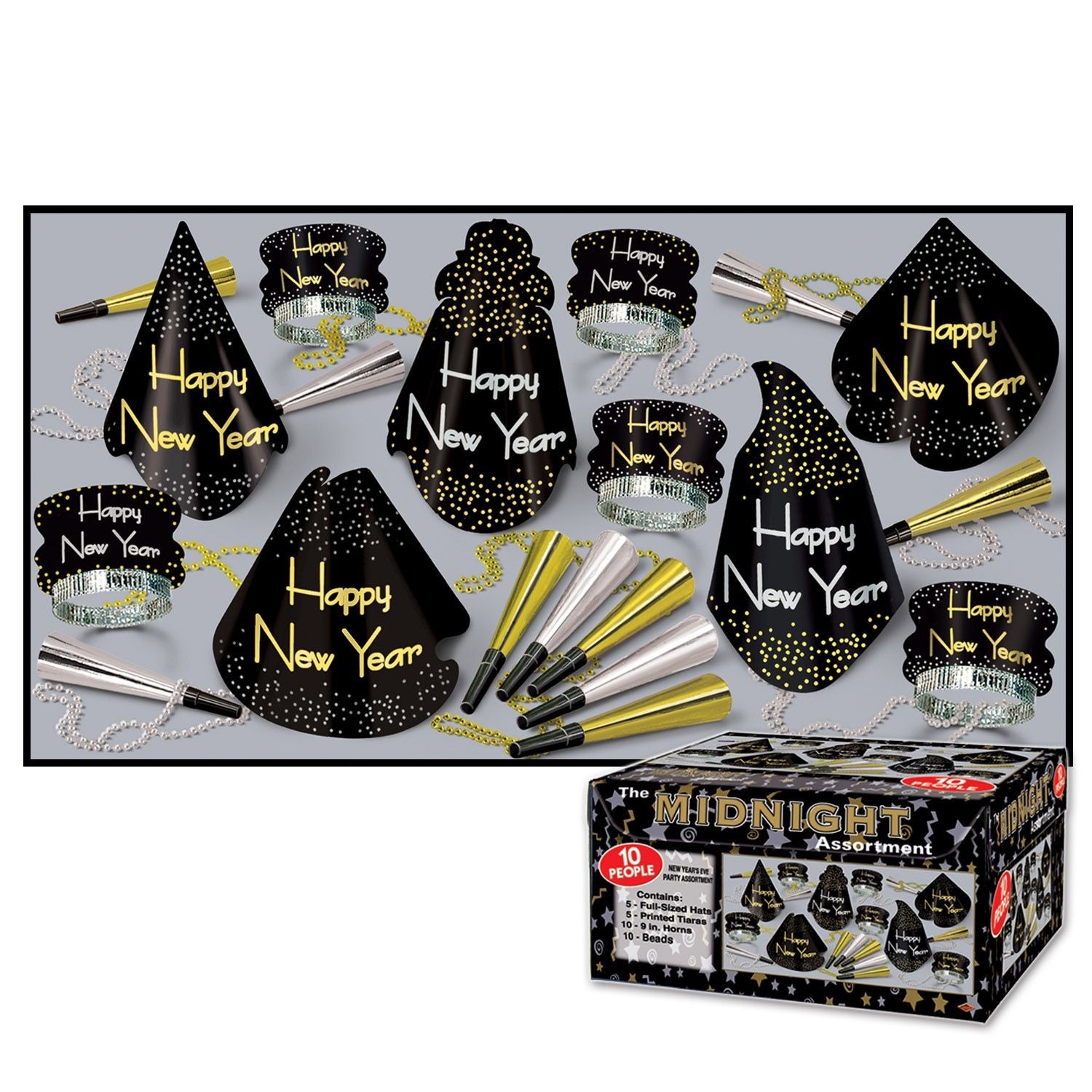 New Years Midnight Assortment Party Pack for 10 - £21.35 GBP