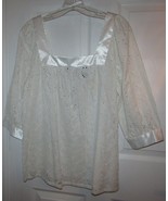 INC INTERNATIONAL CONCEPTS White Eyelet Peasant Blouse w/ Belt - 10 - NE... - $39.86